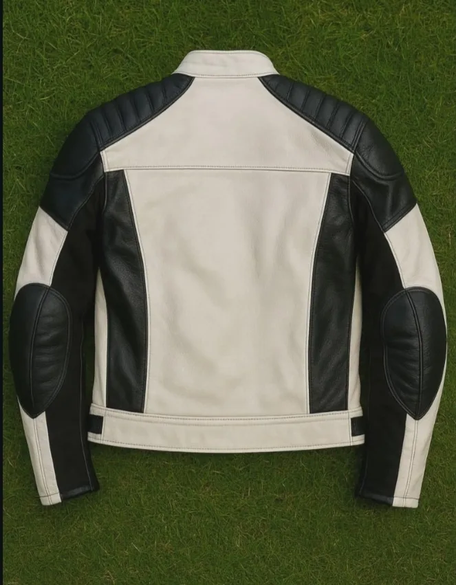 Leather Black and White Jacket